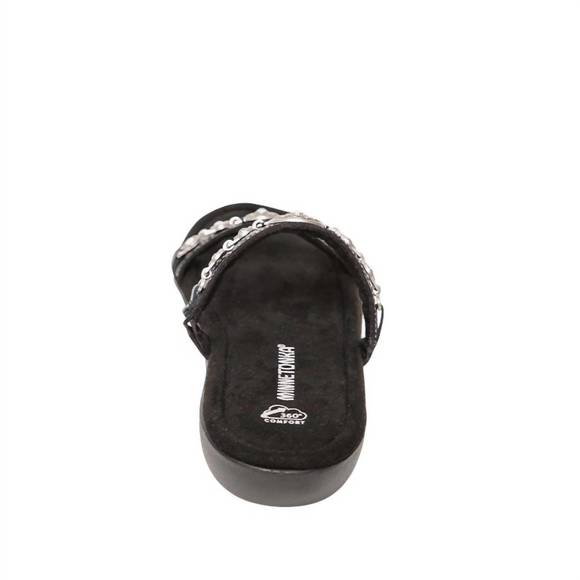 NEW MINNETONKA women's brenn strappy sandal in black - Picture 2 of 5